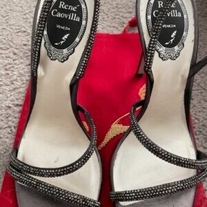 Rene Caovilla Margot Crystal Sandals: NEW/  Size 7